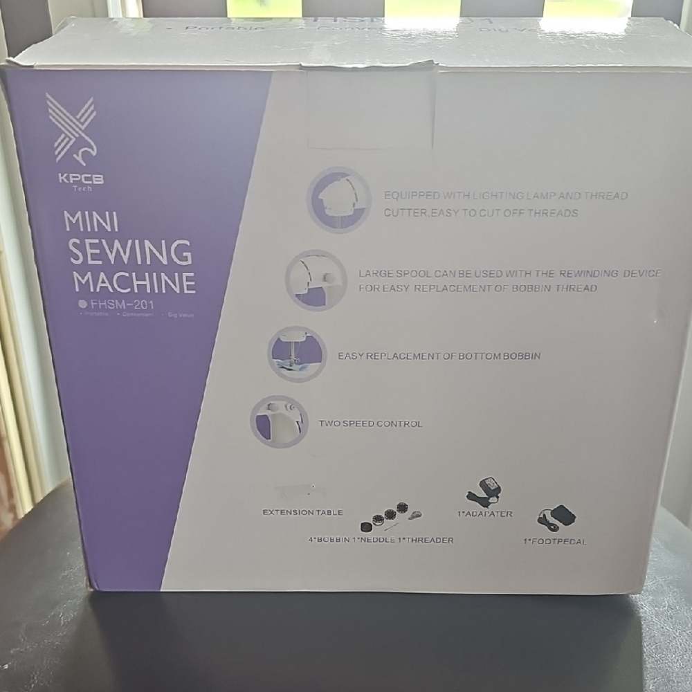 KPCB Mini Sewing Machine in Purple and White